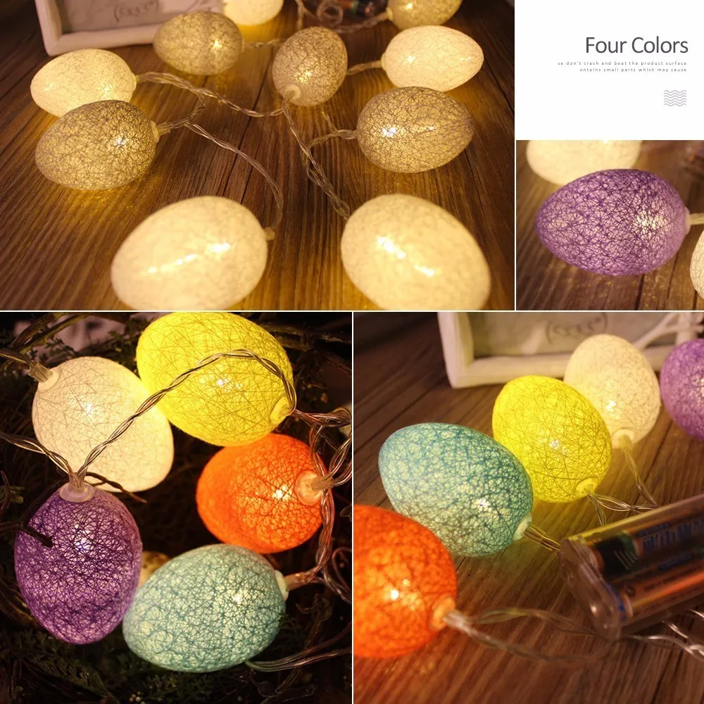 1.8M 10LED Easter Egg Light String Garlands Wreath Battery Powered LED Lamp Birthday Wedding Party Christmas Decoration | Лампы и