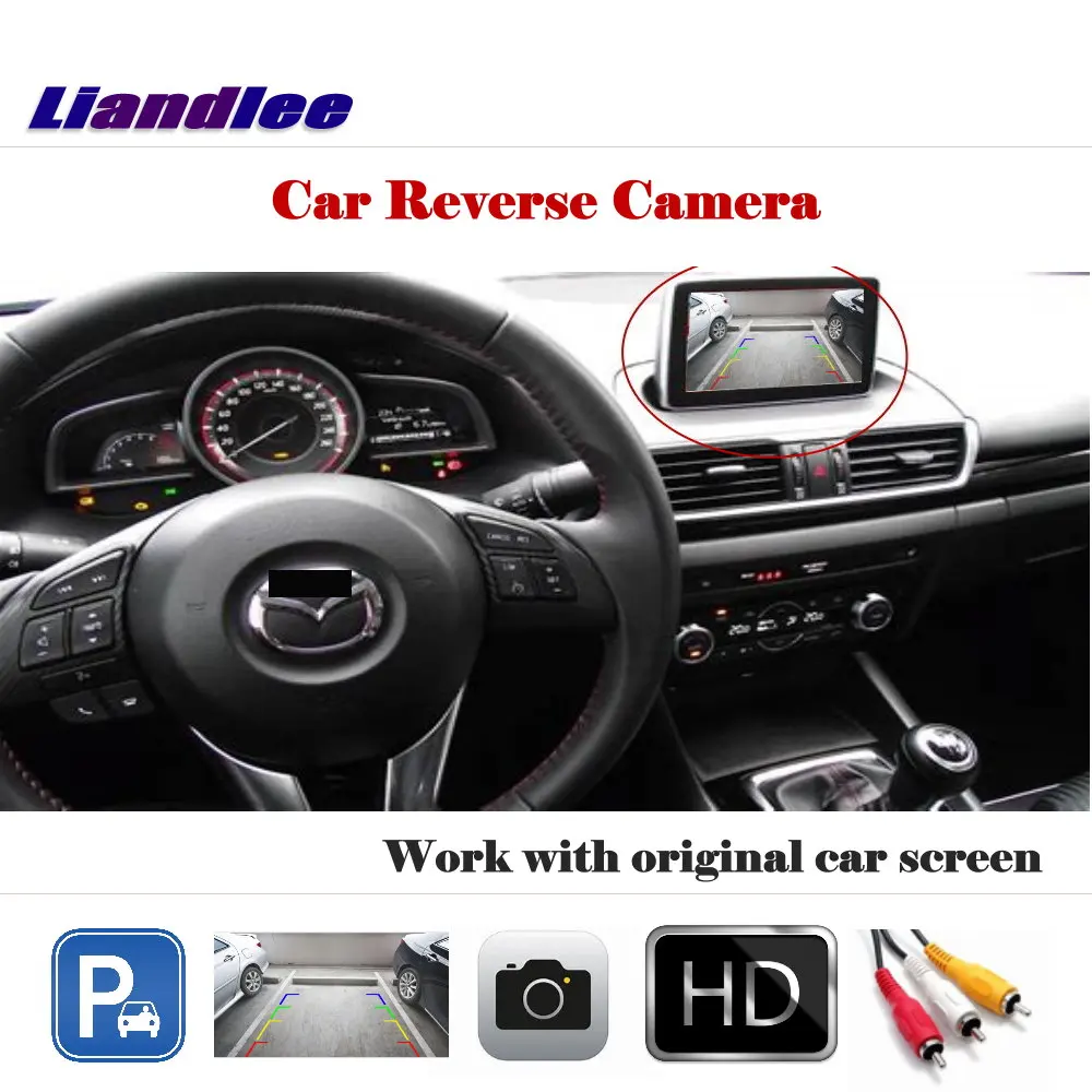 Автомобильная камера заднего вида Liandlee (6 в) для Mazda 3 Mazda3 Axela BM Sedan 2013 ~ 2016
