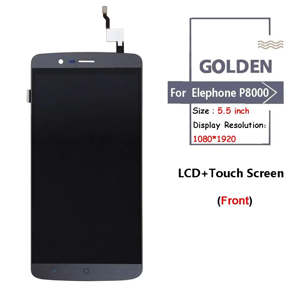Для Elephone P8000 ЖК-дисплей+ сенсорный экран в сборе серый/белый для p8000 ЖК-дигитайзер Сенсорная стеклянная панель+ Бесплатные инструменты - Цвет: Grey