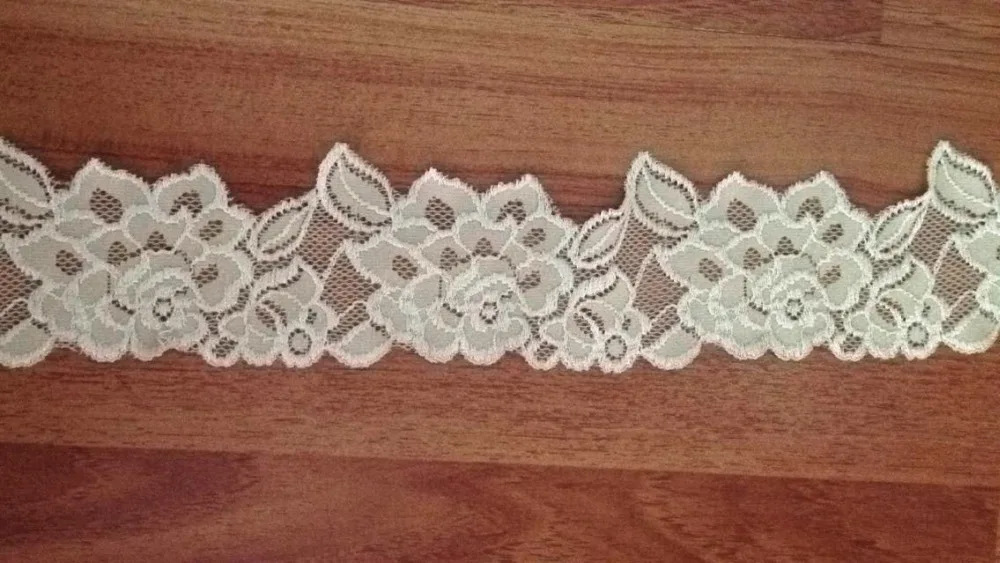 6 см в ширину 25 м/лот телесного цвета эластичная тянущаяся французская кружевная