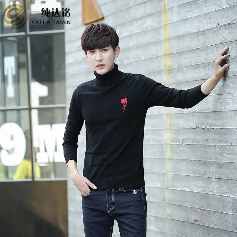 

Зимние пуловеры, Брендовые мужские свитера, водолазка, вязаные пуловеры, мужские черные, серые Повседневные свитера, мужской модный пуловер...