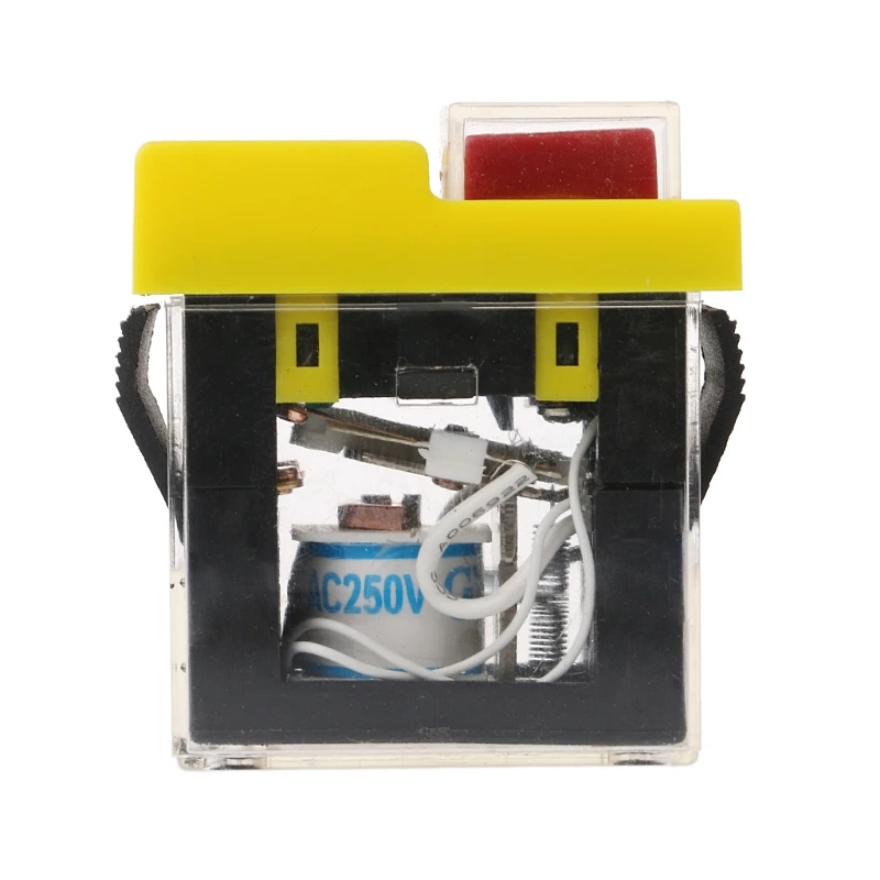 AC 250V 6A Waterproof Electromagnetic Pushbutton Machine Saw Cutter Drill On Off 53x48mm Button Safety Switch | Инструменты