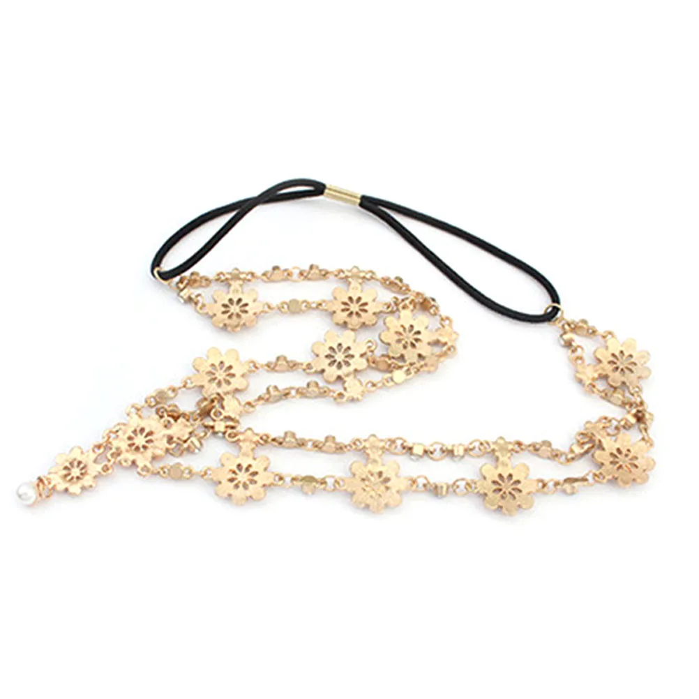 Из золотистого металла обувь с украшениями в виде цветков и бабочек заколка для