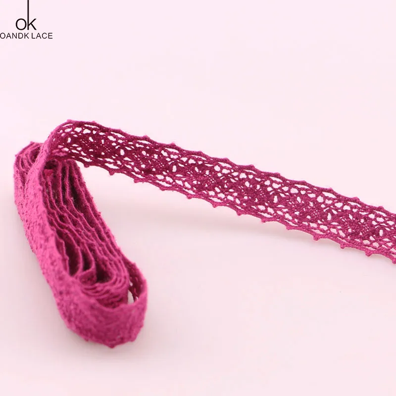 5 яд швейная ткань DIY отделка хлопок крючком кружево ткань свадебное украшение ручной работы аксессуары ремесло - Цвет: 5 YARD 1.2cm