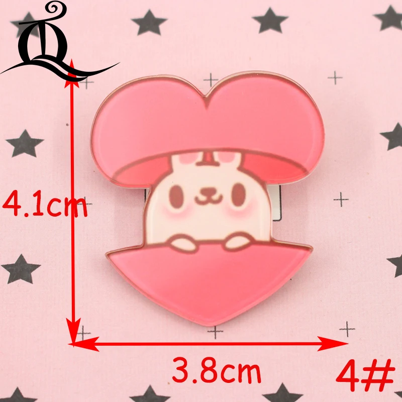 Комплект из 1 предмета Розового цвета с изображением кролика и свинья акриловые