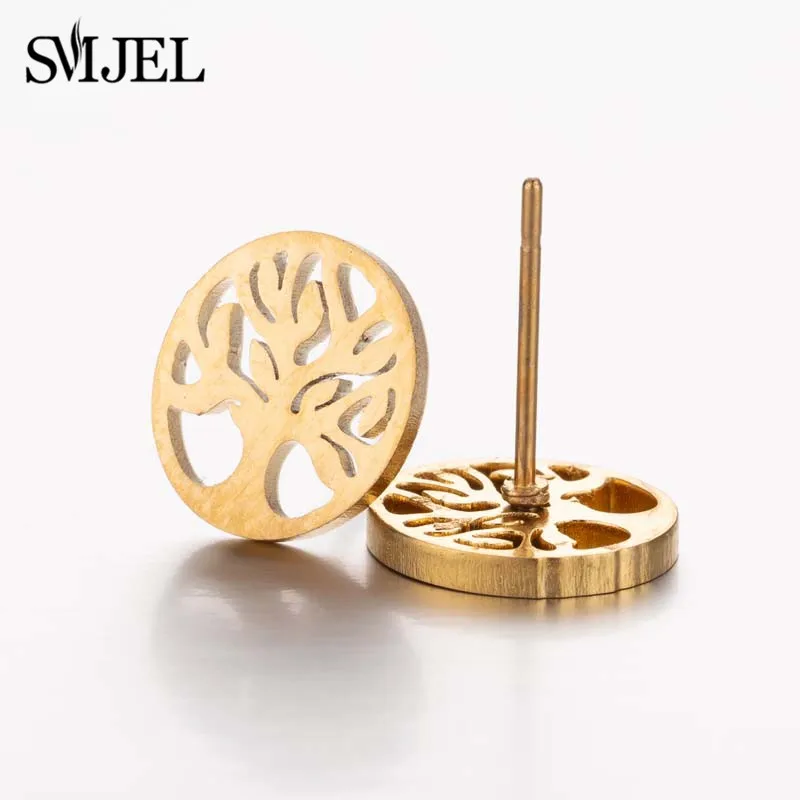 Женские серьги SMJEL из нержавеющей стали серьги-гвоздики для пирсинга Семейная