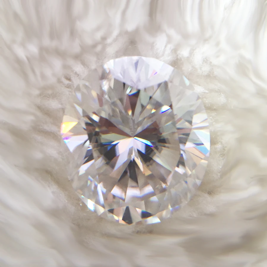 Moissanite свободные камни Овальный Блестящий порез 6x4 мм 0 6 карат DEF цветной Тест