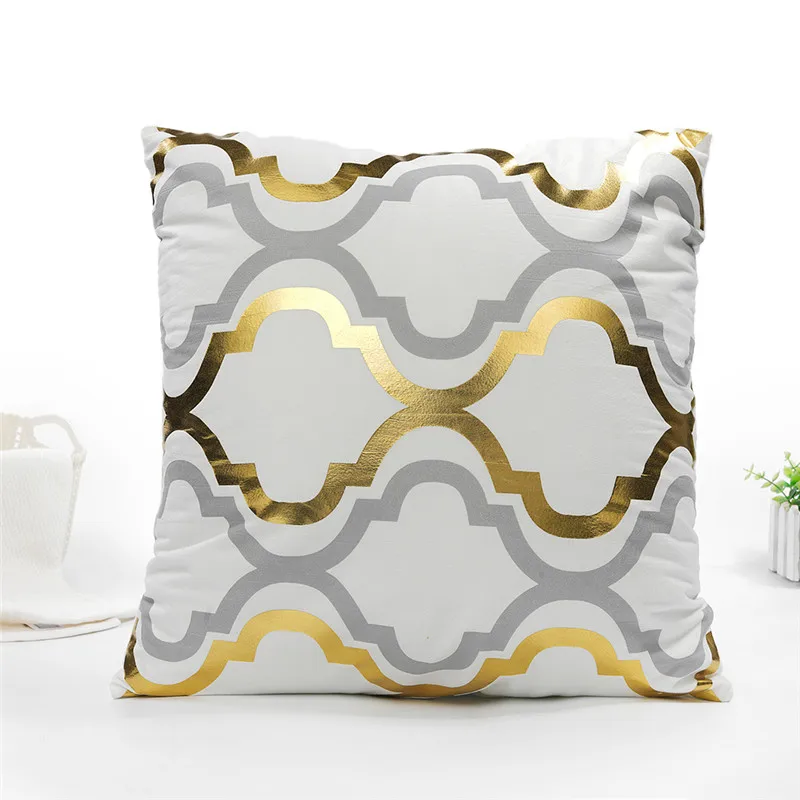 Чехол для подушки Fuwatacchi с изображением животных золотистая фолистая