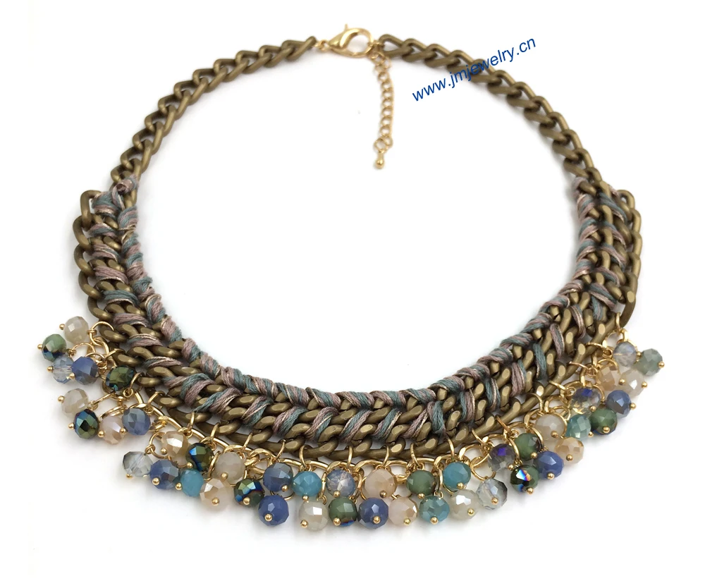 ?? 2016新しいデザイン高級choker声明よだれかけ首輪ネックレスボヘミアンネックレスヴィンテージ革層ネックレスビーズタッセル