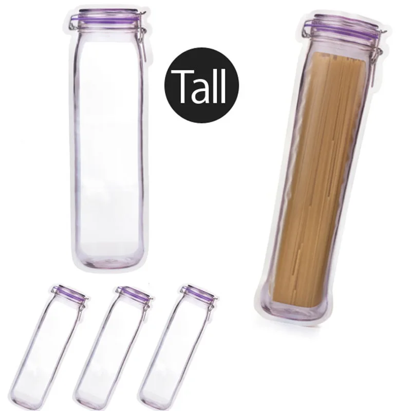 Y81-Tall 5 шт./лот, переносная банка, сумки на молнии, многоразовая сумка для закусок, герметичная пищевая сэндвич-закуска, сумка для хранения конфет для путешествий, для детей - Цвет: Y81-Tall