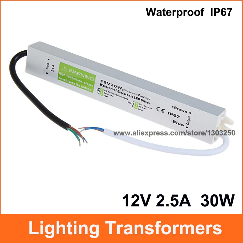AC DC 12V 2.5A освещение Трансформатор источник питания 30W Светодиодный драйвер