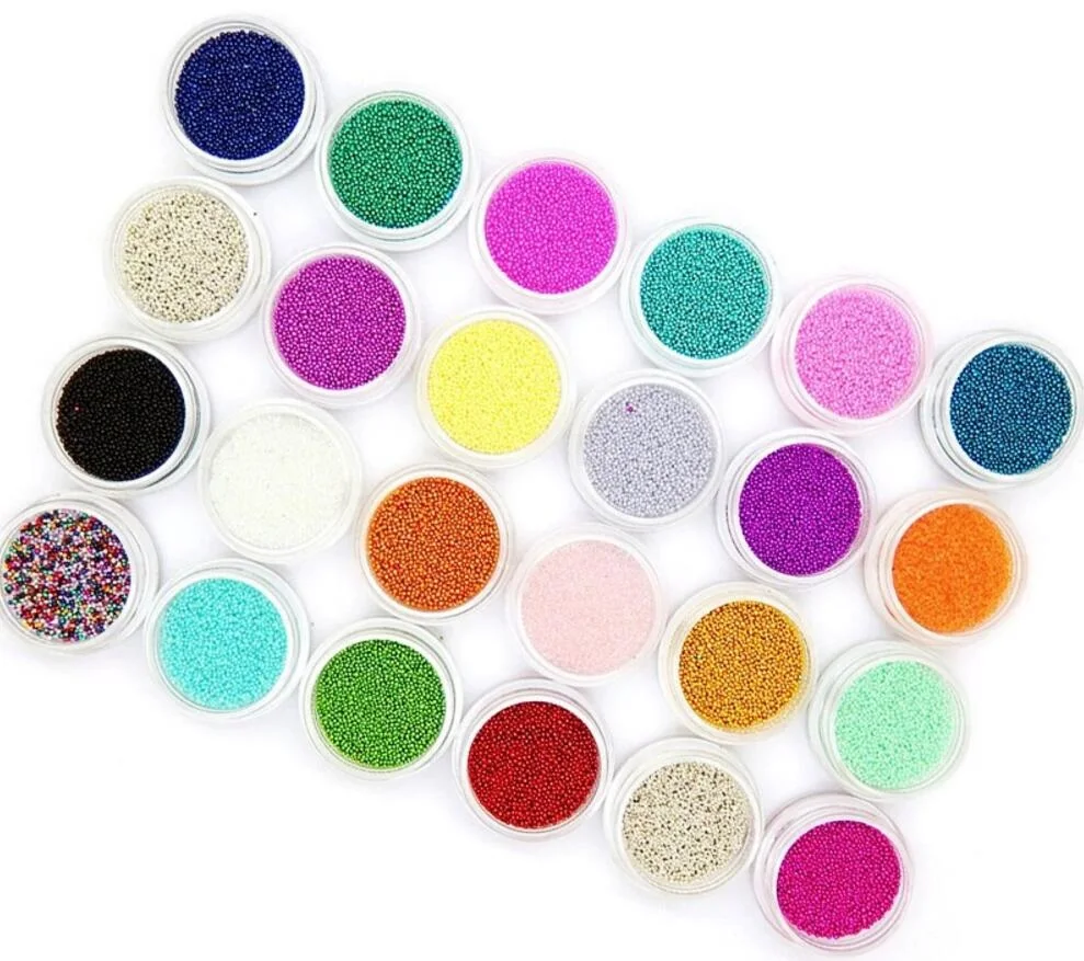 24 Box 24Color 1mm Caviar Beads For Jewelry Epoxy Resin Fillers DIY Making Nail Art Decoration | Дом и сад