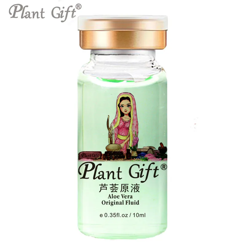 

Plant Gift Hot Sale Aloe Vera Original Liquid Moisturizer Anti-aging Acne Serum Whitening Essence Cream Serum 10ml*2pcs
