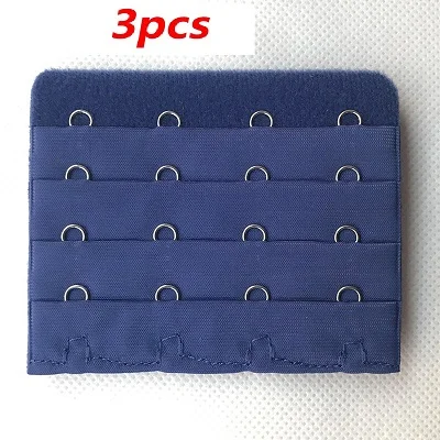 3pcs 3/4 шт. Для женщин Аксессуары для нижнего белья бюстгальтер расширитель 4 ряда 4 Крючки туфли с ремешком и пряжкой нижнее белье швейные инструменты, нержавеющая сталь регулируемые расширители для бюстгальтера - Цвет: 3pcs