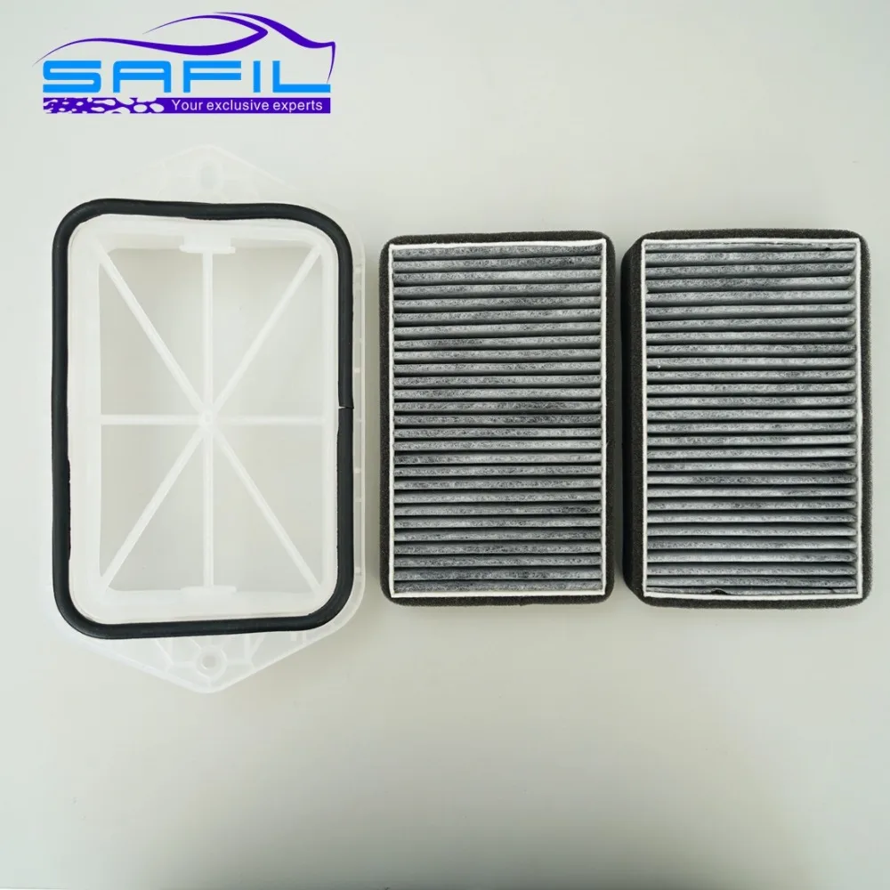 Фильтр салона с 2 отверстиями для Vw Sagitar CC Passat Magotan Golf Tiguan Touran audi Skoda Octavia внешний воздушный фильтр# FT100