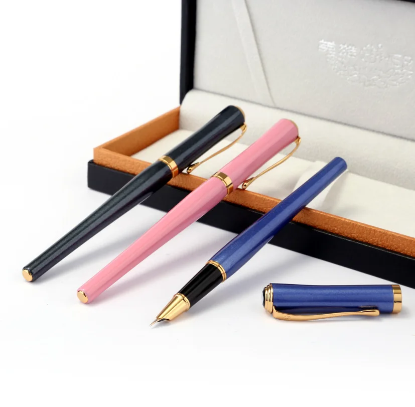 HERO 1113 Luxury 10K Golden Nib Fountain Pen 0.5mm High Quality Business Gift Pens with Original Gift Case Office Supplies