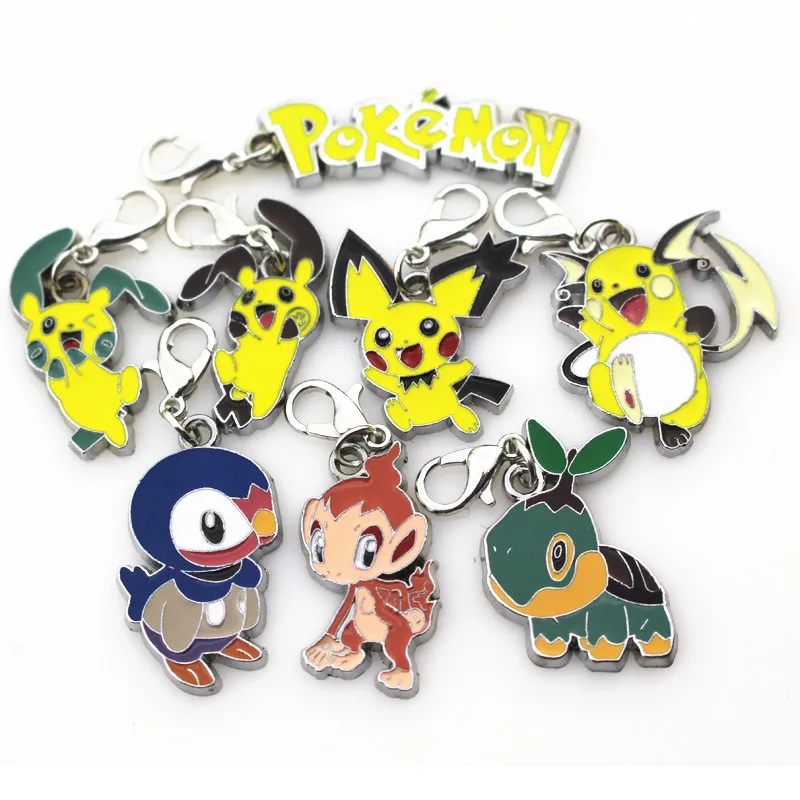 Новое поступление 10 шт./лот подвески Pokemon с застежкой лобстером DIY Подвески для ожерелья браслета ювелирные