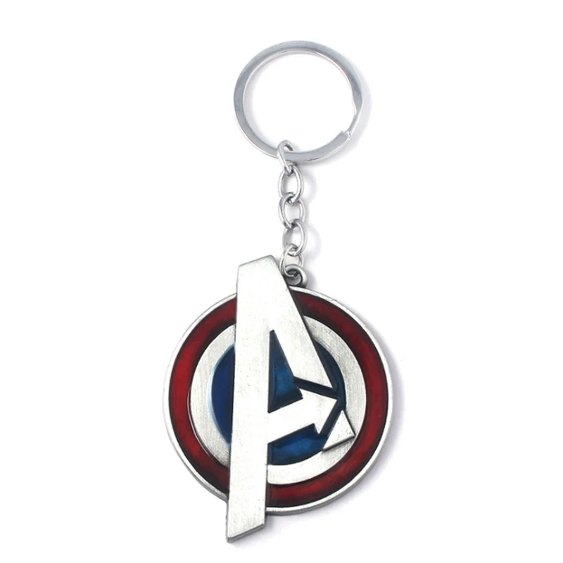 Брелок для ключей Marvel мужской металлический брелок в стиле аниме с изображением
