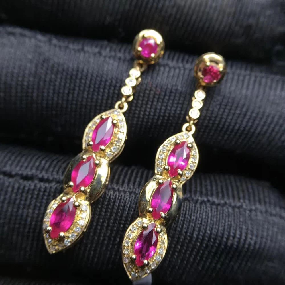 

factory wholesale SGARIT brand new fashion 18k real gold Amethyst natural gemstone Imbue Diamond stud earrings jewelry