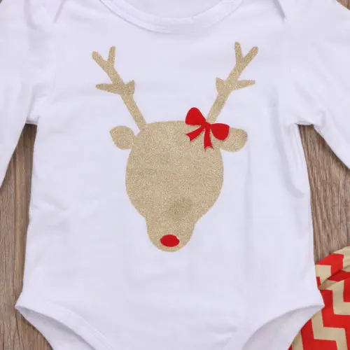 Набор одежды Emmababy из 3 предметов! Топ и брюки/юбка для маленьких девочек полосатый