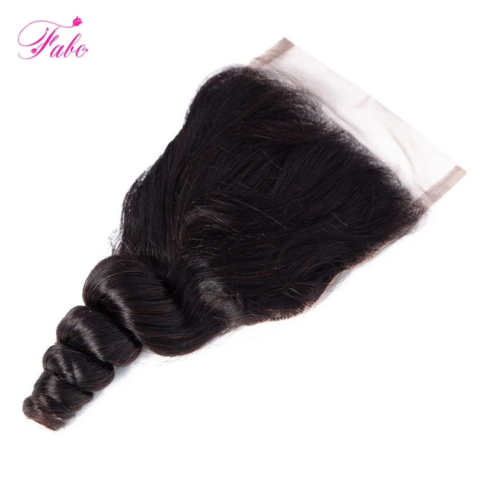 

FABC Hair Peruvian Hair Weave Bundles With Closure Loose Wave Bundles With Closure Non Remy Human Hair 3 Bundles With Closure