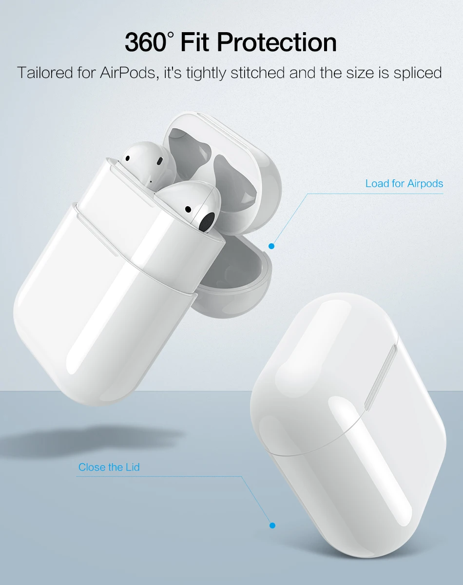 Qi беспроводной зарядный чехол для Apple AirPods 1 2 Bluetooth гарнитура Беспроводное зарядное устройство приемник защитный жесткий чехол коробка