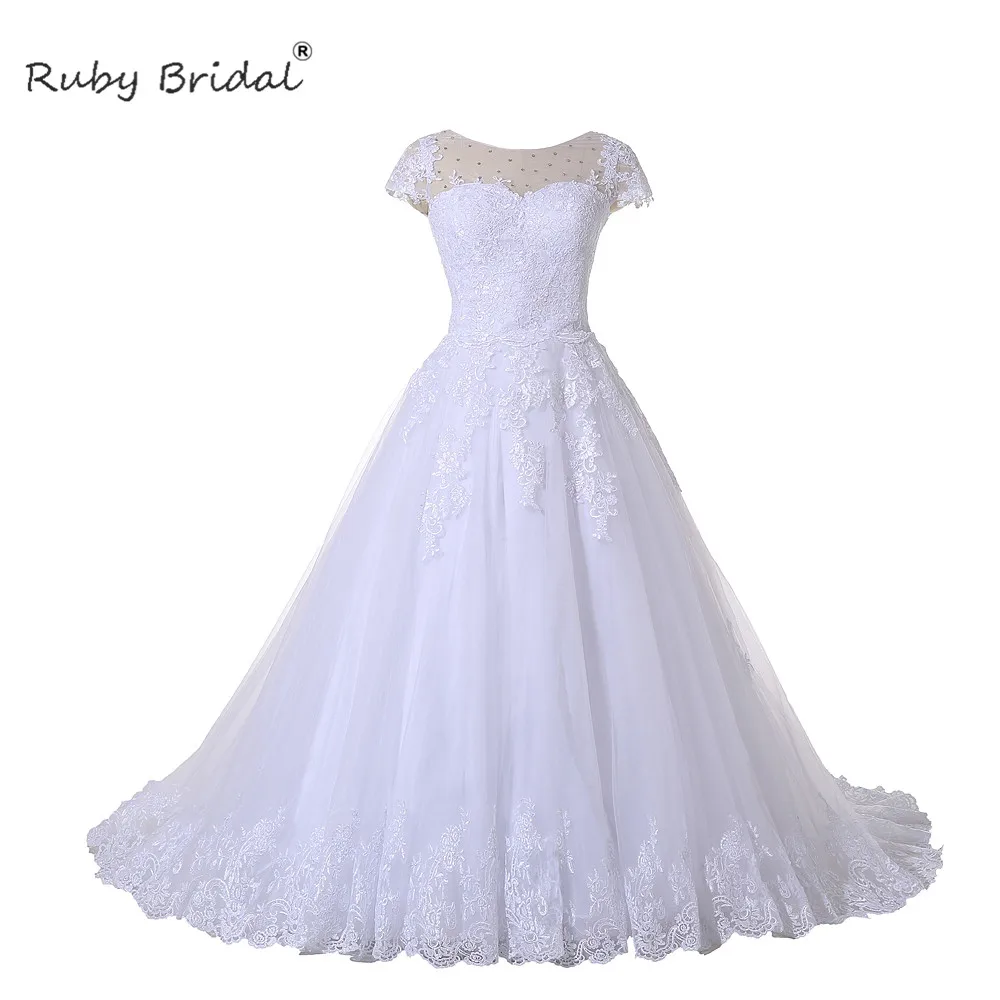 Романтичное сексуальное прозрачное свадебное платье Ruby Bridal из фатина с