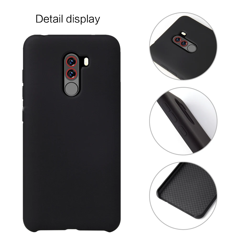 Роскошный официальный стиль мягкий силиконовый чехол для Xiaomi Pocophone F1 удобная