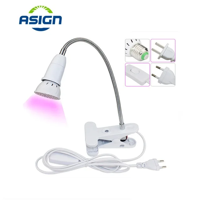 Светодиодная лампа для выращивания растений 60-126-200-260Leds полный спектр света e27