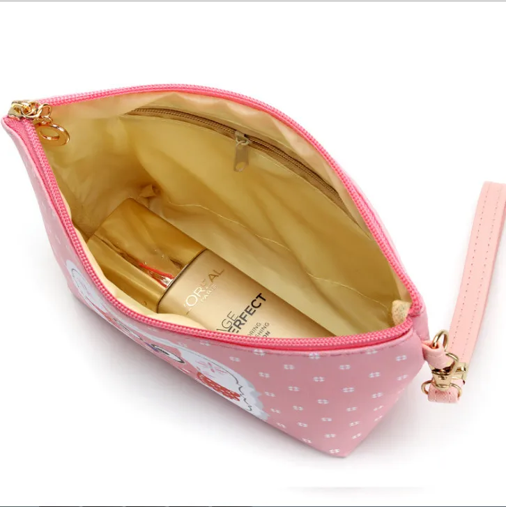 Косметичка с принтом совы милая дорожная дамская сумочка разноцветным узором