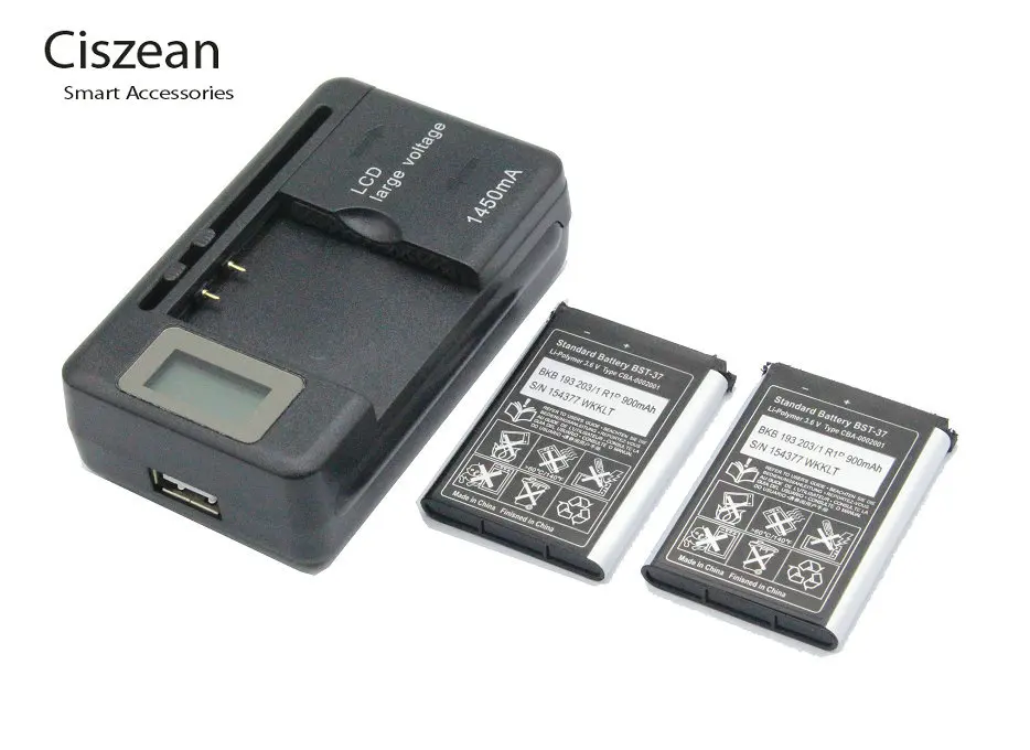 Зарядное устройство BST37 900 мА · ч 2 шт. для J100i W550i K600i K758i Z300i W710i J220c K200c D750 J210i и т. д. |