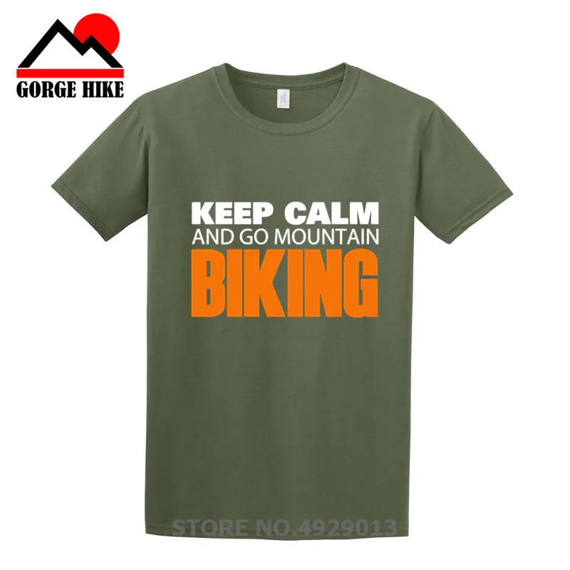 Великолепная забавная футболка для горного велосипеда с надписью Keep Calm and go