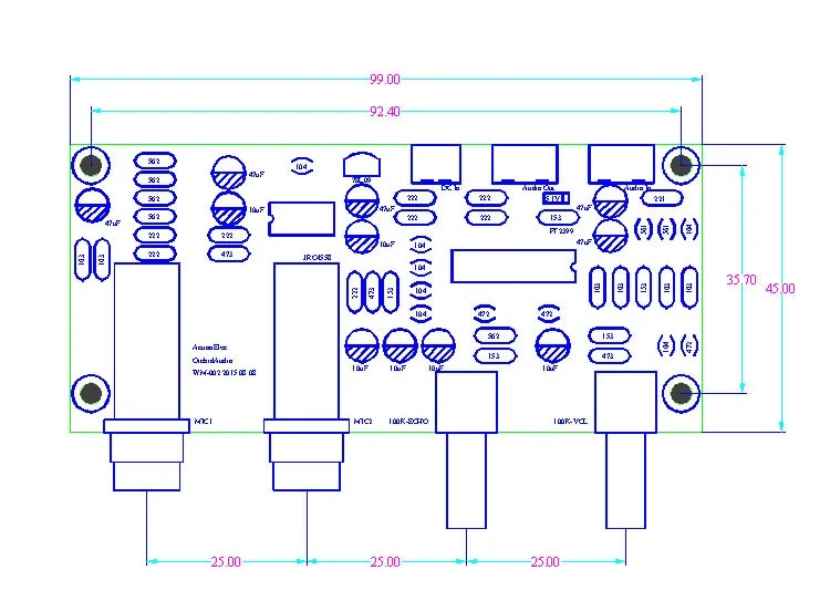 PT2399 Digital Microphone Amplifier Board Karaoke Plate Reverb Preamplifier Reverberator Suite Components NE5532 DC 12V-24V | Электроника
