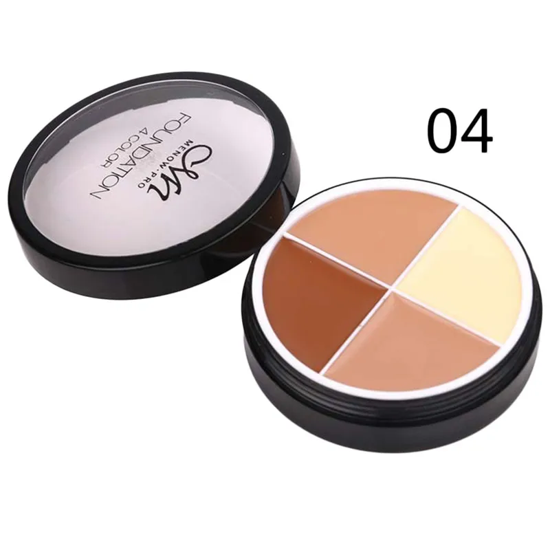 4 цвета контурный макияж порошок консилер палитра тональная кисть|powder concealer|contouring