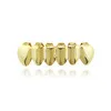 gold color bottom OMYFUM Горячие Grillzs золото Цвет зубы Grillz набор смешанный дизайн поддельные зубные решетки хип-хоп Прохладный Для мужчин украшения для тела США рэп капы для зубов - Окраска металла: gold color bottom