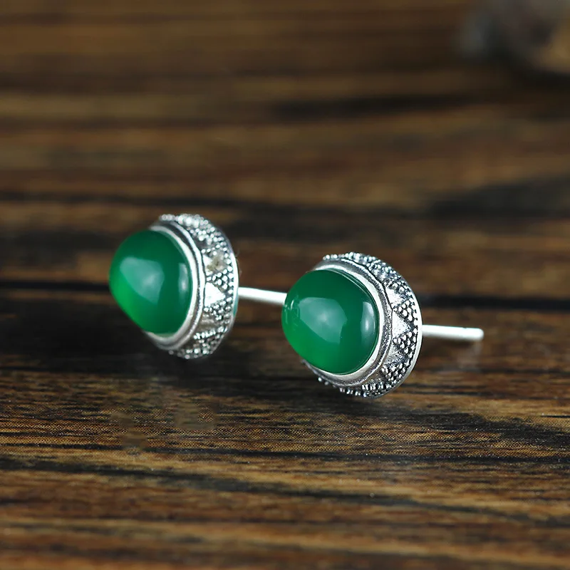 Женские серьги-гвоздики из серебра 925 пробы с камнями | Украшения и аксессуары