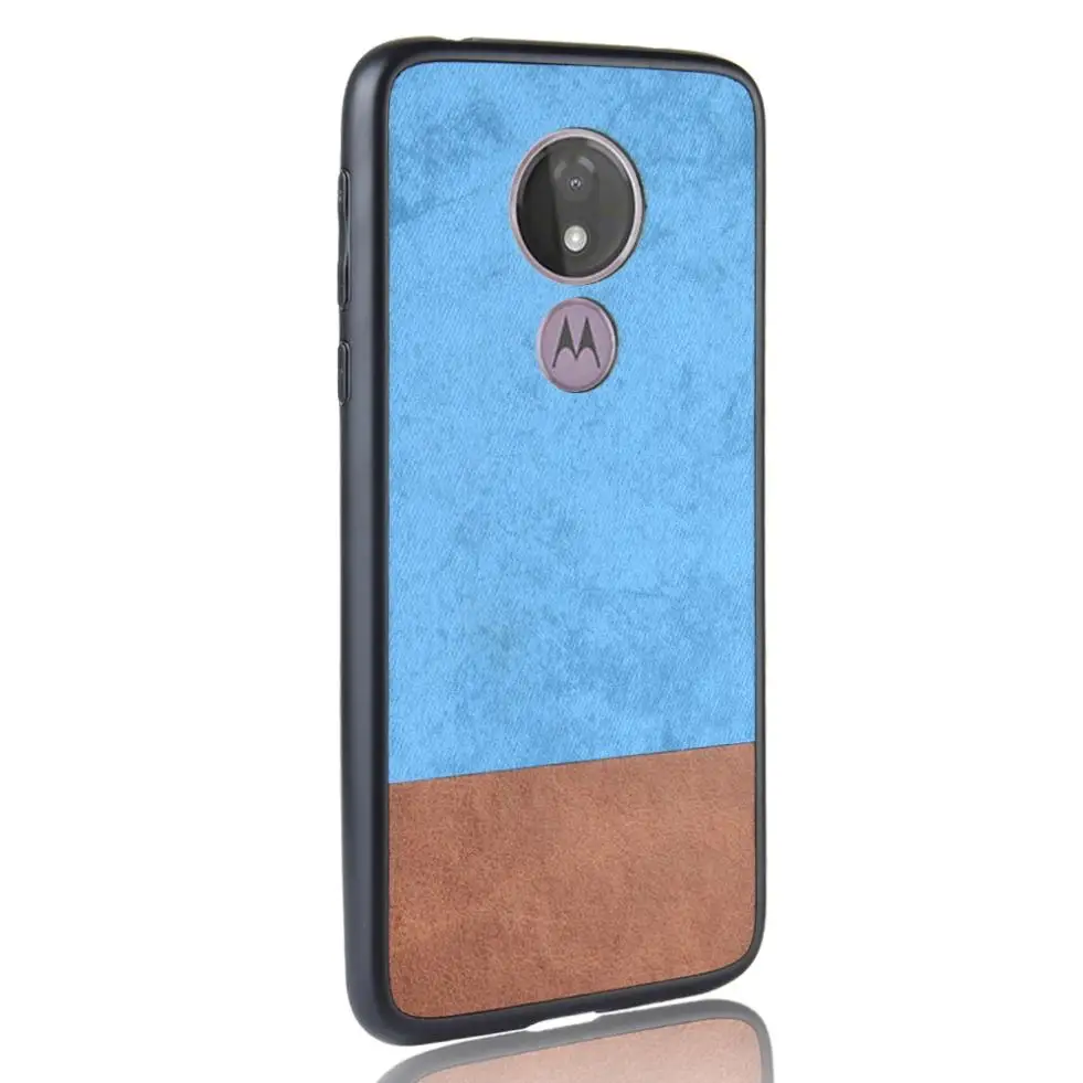 For Motorola Moto G7 /G7 Play Power Case Fashion Splice Double Color Slim Hybrid PC TPU PU Leather Phone Back Cover |