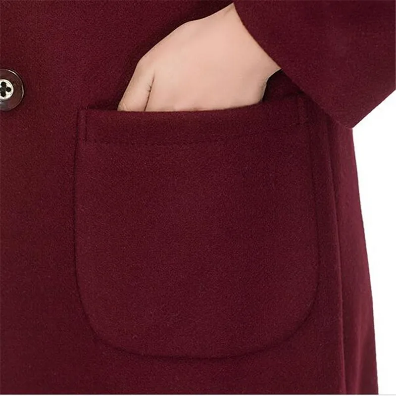 Новинка осенне-зимнее женское пальто куртка с капюшоном средней длины Модная