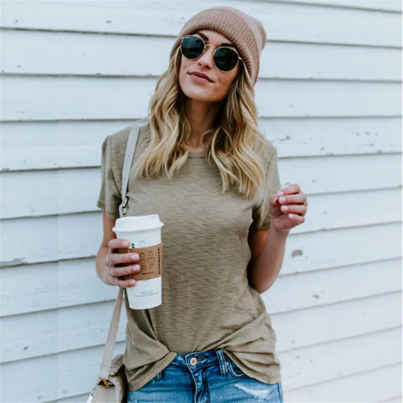 Летние Повседневное Streetwears футболки Для женщин О образным вырезом короткий рукав