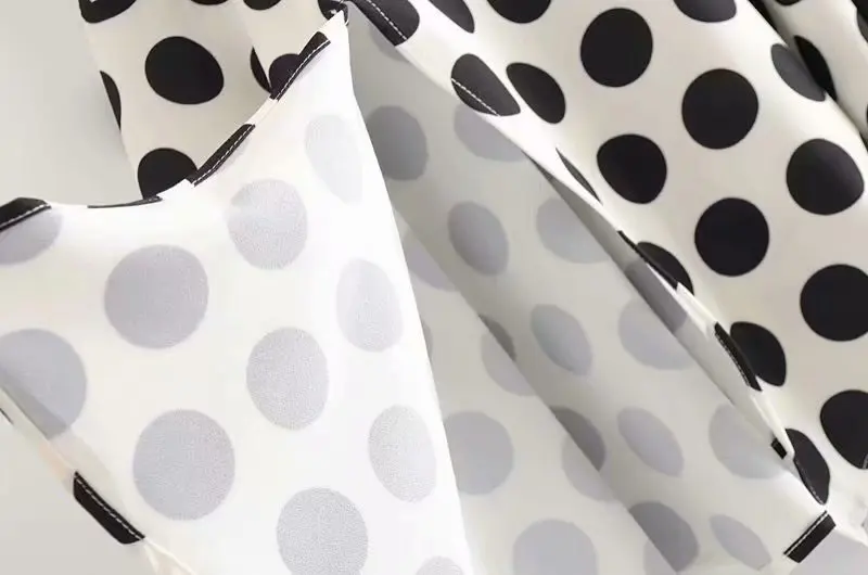 

2019 Summer Chiffon Skirt Women Dots Printed Irregular High Waist Skirts Office Lady's Ruffles Casual Clothing Sweet Girl Skirts