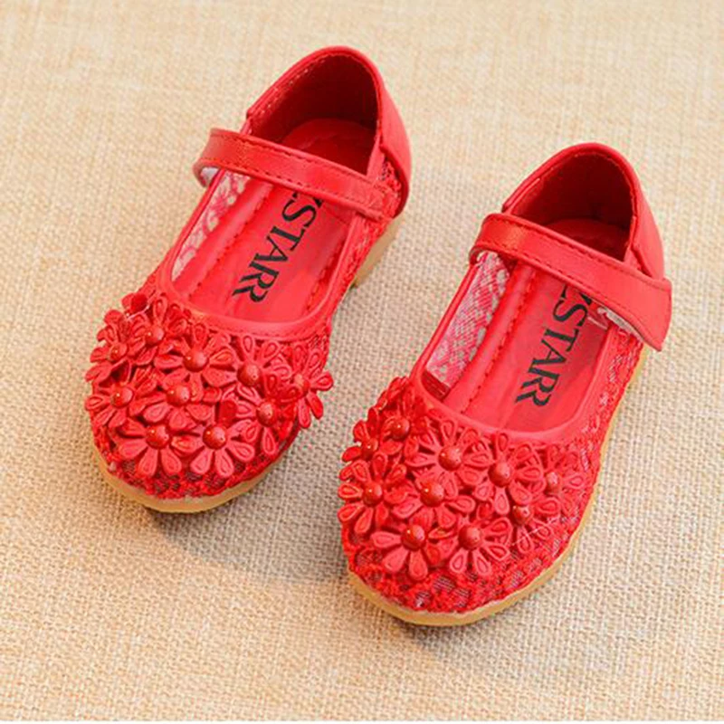 2019 весенне-летняя детская обувь для девочек с цветами принцессы удобные дышащие