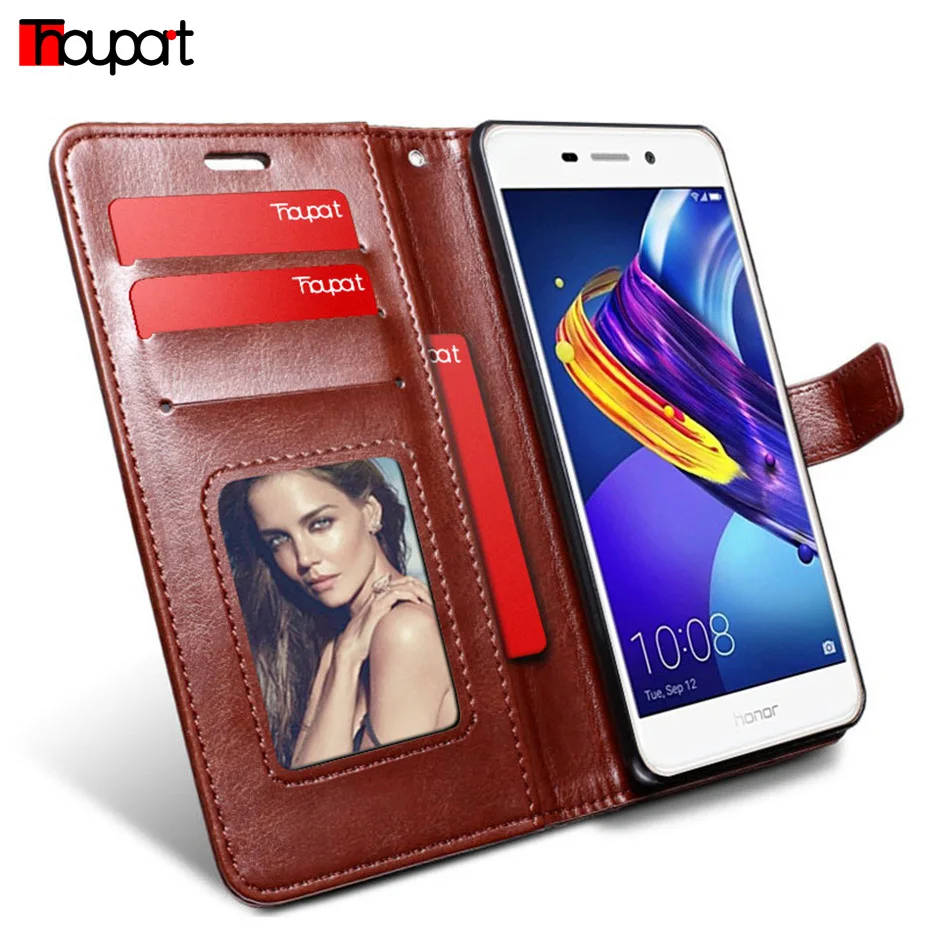 Thouport для Huawei Honor 6C Pro чехол телефона из искусственной кожи фоторамка флип кошелек