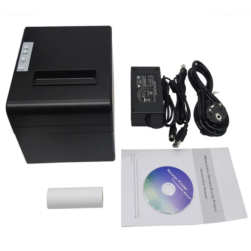 

Auto Cutter 80mm Thermal Printer Receipt Small Ticket Barcode Printer POS Printer for POS Cash register Machine