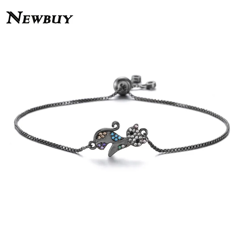 NEWBUY 2019 Мода с милым котом очаровательное браслеты для женщин Девушка 4 цвета