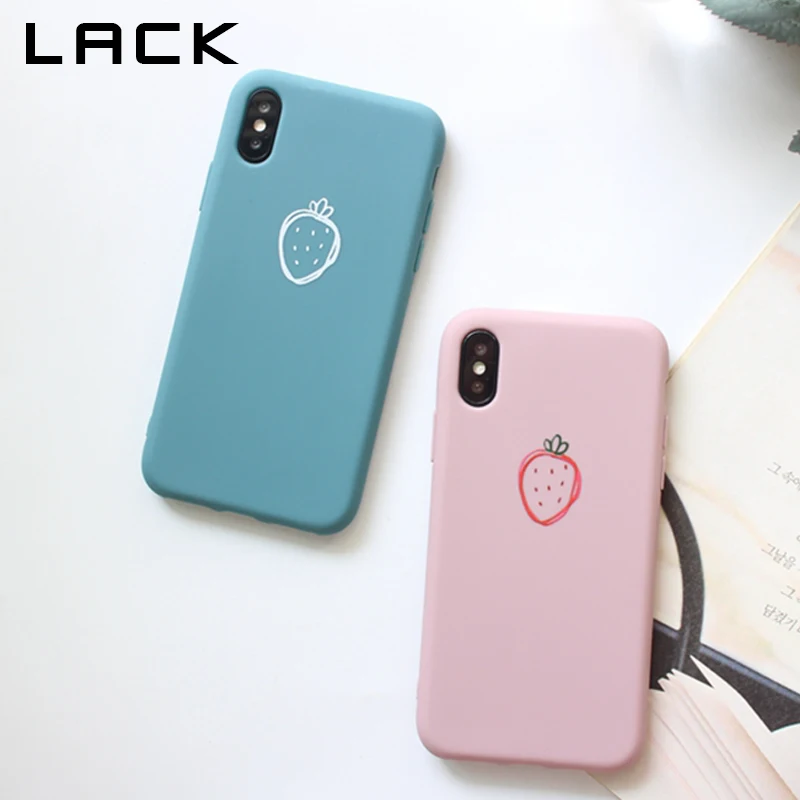 LACK Cartoon Fruits Strawberry Phone Case For iphone XS Max Cover Cute Soft TPU Couples Cases X XR 6 6S 7 8 Plus Capa |