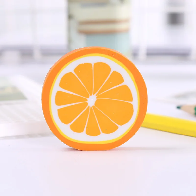 Fruit Eraser Stationery Cute Model Multicolor Rubber Cartoon School Supplies Kindergarten Orange Kiwi Watermelon | Канцтовары для
