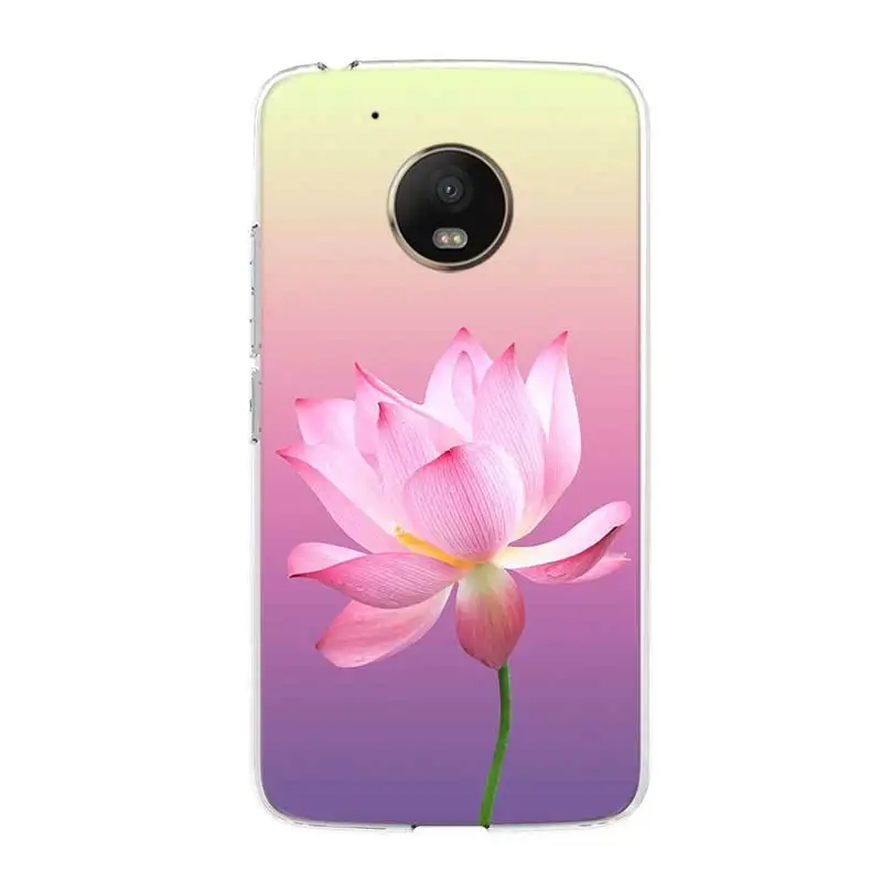 Силиконовый чехол-накладка Lotus Flower для Motorola MOTO G5 G5S G6 E4 E5 Plus G4 Play |