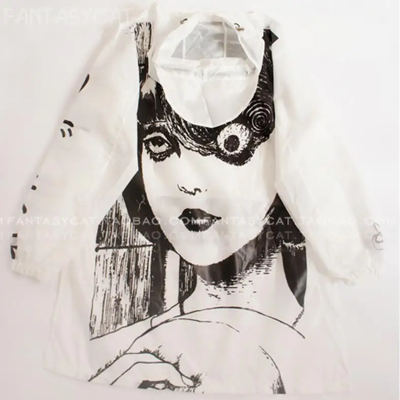 Длинное непромокаемое пальто в стиле панк с защитой от солнца ветровка размера