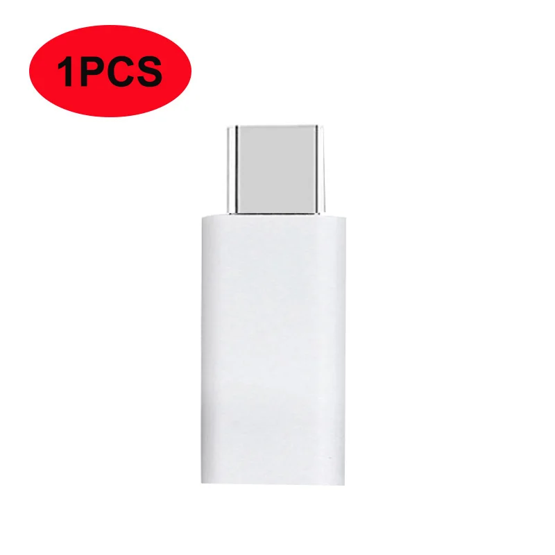 1PCS White Micro USB к Тип C Зарядное устройство конвертера данных Тип-C кабель для зарядки с адаптером преобразовать для Samsung Galaxy S8 S9 плюс Примечание 8 OnePlus 5 T - Цвет: 1PCS White