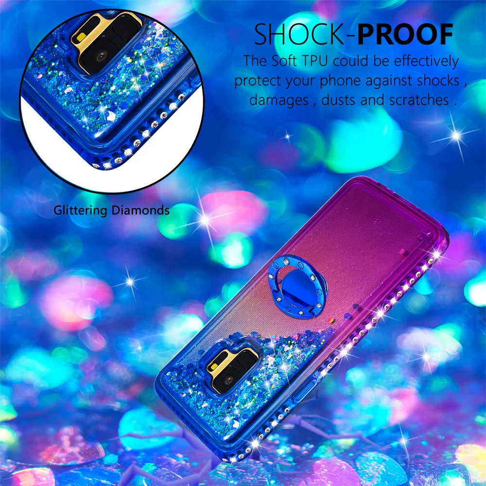 Quicksand bling Phone Case For Samsung Galaxy S9 Cover TPU Back G960F G960U G960W 5.8&quot |